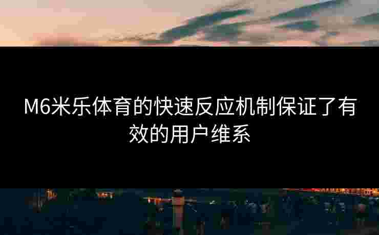 M6米乐体育的快速反应机制保证了有效的用户维系