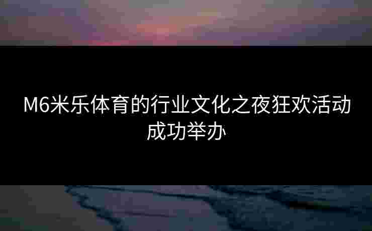 M6米乐体育的行业文化之夜狂欢活动成功举办