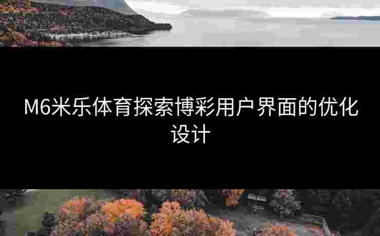 M6米乐体育探索博彩用户界面的优化设计
